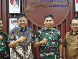 Perkuat Silaturahmi, Danpuslatpur Kodiklatad Kunjungi Pemkab OKU Timur