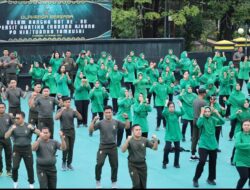 Olahraga Bersama dan Donor Darah Warnai HUT ke-80 Persit Kartika Chandra Kirana di Kodam XIX/TT