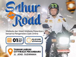 Sahur On The Road Pekanbaru, Walikota Agung Salurkan Bantuan ke 1.500 Driver Ojol