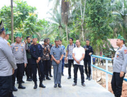Kapolda Riau Tinjau Pembangunan Jembatan Presisi Polri di Desa Lubuk Agung Kampar