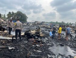 Kebakaran Hebat di Inhil, 15 Rumah Ludes Terbakar