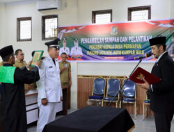 Bupati Kampar Lantik Penjabat Kepala Desa Tanjung Jaya