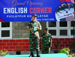 Danpuslatpur Resmikan Grand Opening English Corner di Puslatpur