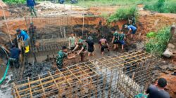Kodam XIX Tuanku Tambusai Percepat Pembangunan Jembatan Armco di Toapaya Selatan