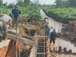 Kodam XIX/Tuanku Tambusai Percepat Pembangunan Jembatan Armco di Bintan, TNI dan Warga Kerja Tanpa Henti