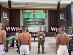 Kodam XIX Tuanku Tambusai Gelar Sidang Parade Caba PK 2026, 236 Casis Ikuti Seleksi Ketat