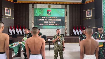 Kodam XIX Tuanku Tambusai Gelar Sidang Parade Caba PK 2026, 236 Casis Ikuti Seleksi Ketat