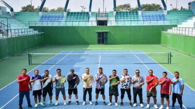 Pererat Sinergitas dan Silaturahmi, Danrem 031/WB Bersama Staf Gelar Fun Tenis dengan Jajaran PTPN IV Pekanbaru