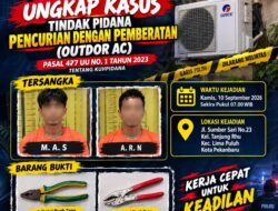 Gerak Cepat Tim Opsnal, Polsek Limapuluh Ringkus Dua Pencuri Outdoor AC di Tanjung Rhu